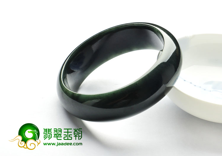 冰种油青缅甸翡翠A货手镯（57.4mm）
