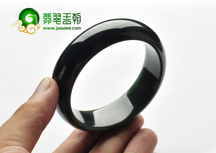 冰种油青缅甸翡翠A货手镯（57.4mm）