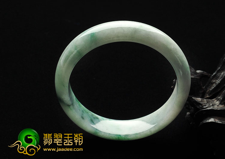 糯冰种飘花缅甸翡翠A货手镯（54.4mm）