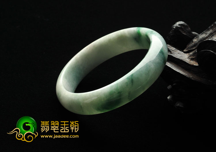 糯冰种飘花缅甸翡翠A货手镯（54.4mm）