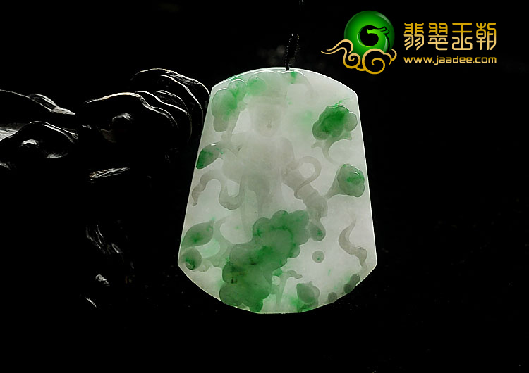 糯冰种飘翠缅甸翡翠A货观音挂件