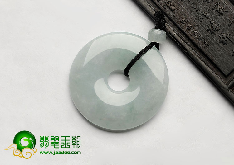 糯冰种晴水缅甸翡翠A货平安扣挂件