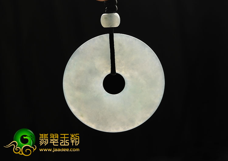 糯冰种晴水缅甸翡翠A货平安扣挂件