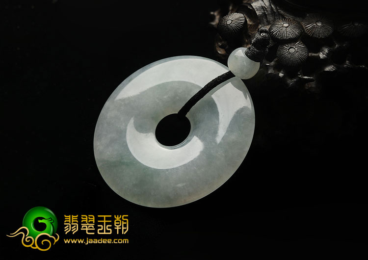 糯冰种晴水缅甸翡翠A货平安扣挂件