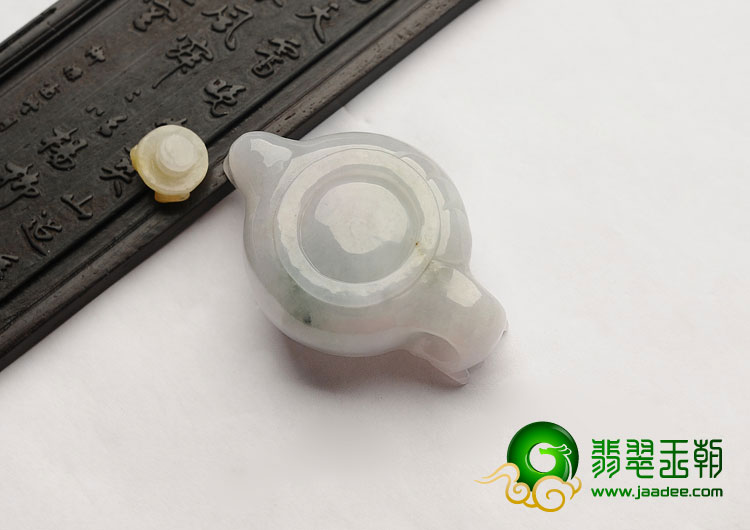 糯冰种晴水黄翡缅甸翡翠A货玉壶小摆件