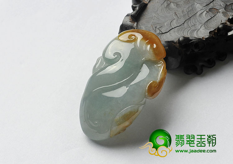 糯冰种褐黄翡晴水缅甸翡翠A货送子观音挂件