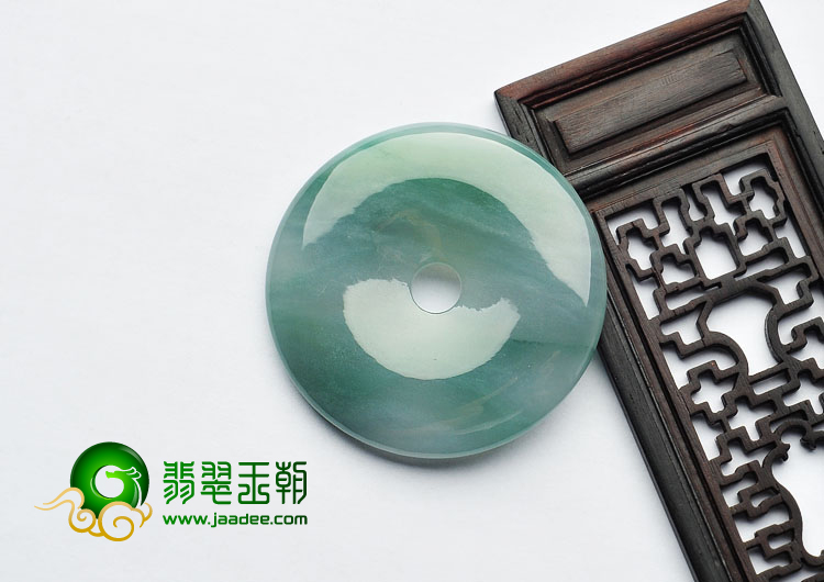 冰种晴水缅甸翡翠A货平安扣挂件