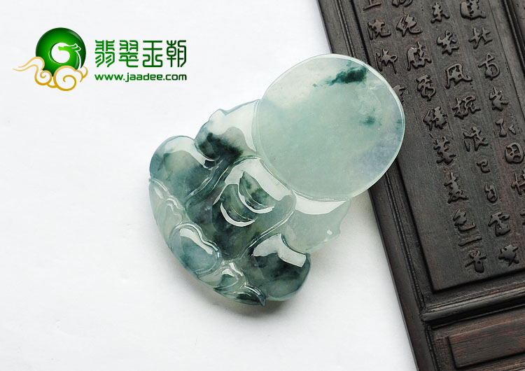 冰种飘花缅甸翡翠A货观音挂件