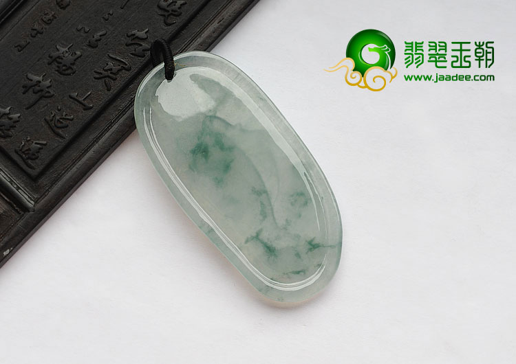 冰种飘花缅甸翡翠A货观音挂件