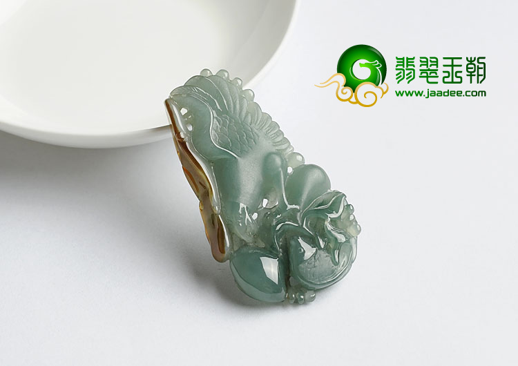 冰种褐黄翡晴水缅甸翡翠A货抓住机遇挂件