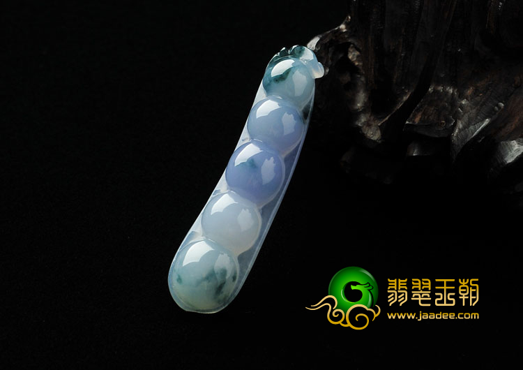 糯冰种紫罗兰飘花缅甸翡翠A货四季豆挂件