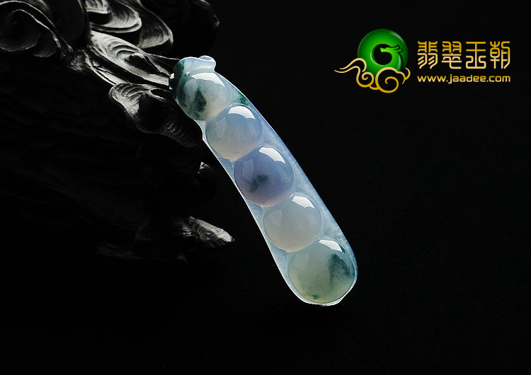 糯冰种紫罗兰飘花缅甸翡翠A货四季豆挂件