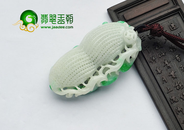 细糯种飘翠缅甸翡翠A货生意兴隆挂件