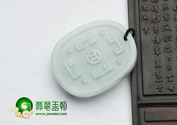 糯冰种褐黄翡缅甸翡翠A货仿古龙挂件