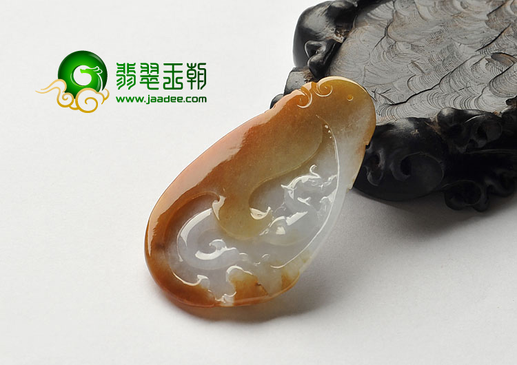 糯冰种褐黄翡缅甸翡翠A货貔貅挂件