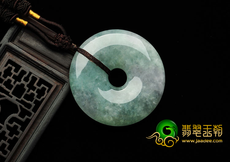 糯冰种绿晴水缅甸翡翠A货平安扣挂件