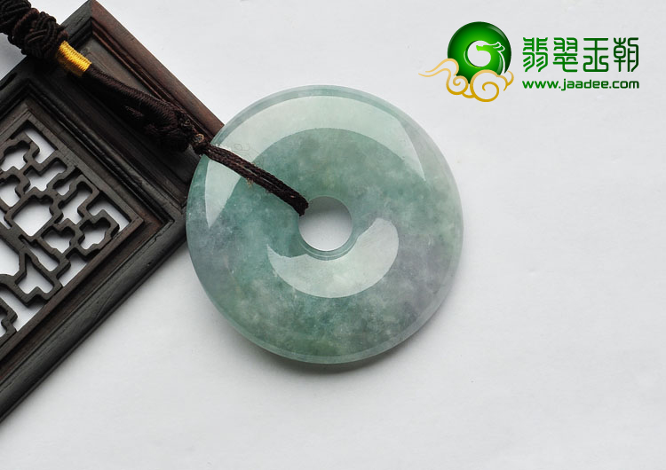 糯冰种绿晴水缅甸翡翠A货平安扣挂件