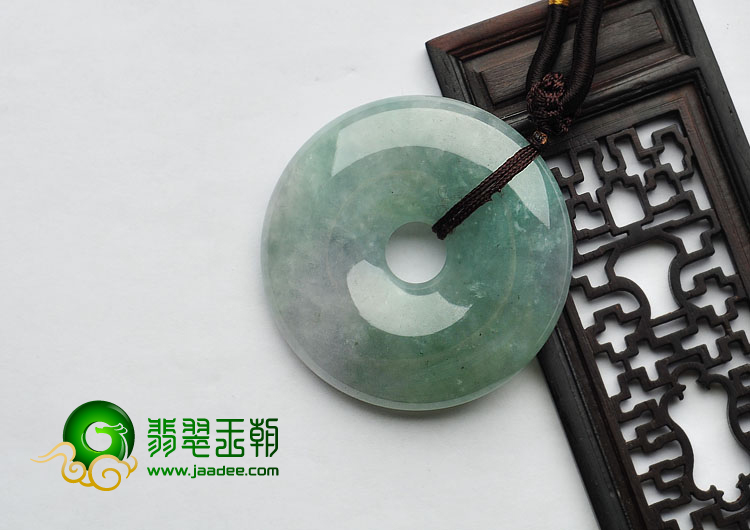 糯冰种绿晴水缅甸翡翠A货平安扣挂件