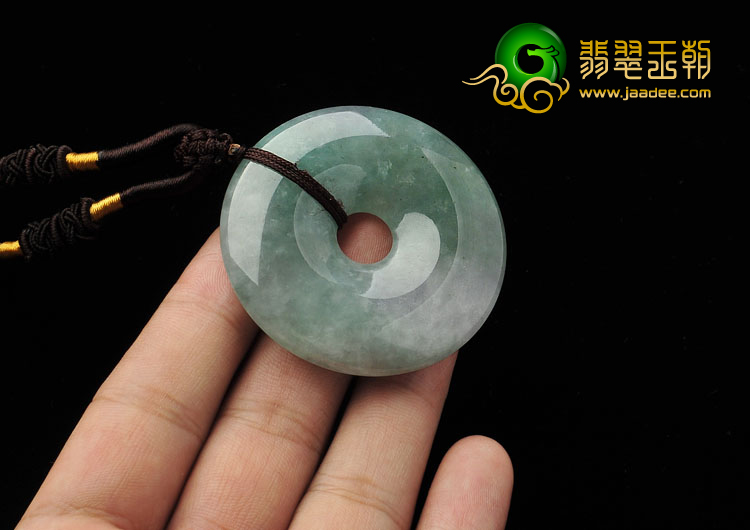 糯冰种绿晴水缅甸翡翠A货平安扣挂件