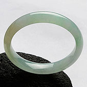 冰种晴水略带翠缅甸翡翠A货手镯（58.2mm）