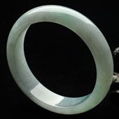 糯冰种晴水缅甸翡翠A货手镯（56.1mm）
