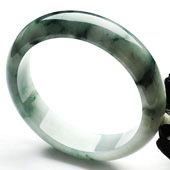 糯冰种飘花缅甸翡翠A货手镯（57.4mm）