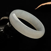 冰种白色缅甸翡翠A货手镯（56.2mm）