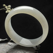 冰种白色缅甸翡翠A货手镯（56.8mm）
