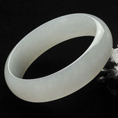 冰种白色缅甸翡翠A货手镯（58.8mm）