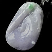 糯冰种春带彩缅甸翡翠A货如意高升挂件