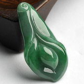 糯冰种飘翠缅甸翡翠A货玉兰花挂件