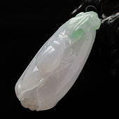 糯冰种飘花缅甸翡翠A货玉兰花挂件