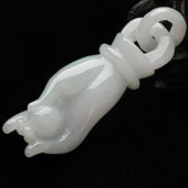 糯冰种晴水缅甸翡翠A货掌上明珠挂件