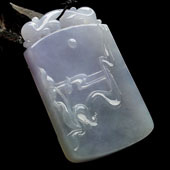 糯冰种紫罗兰缅甸翡翠A货凌波仙子挂件