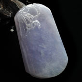 糯冰种紫罗兰缅甸翡翠A货凌波仙子挂件