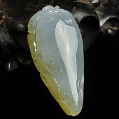 冰种黄翡晴水缅甸翡翠A货福瓜挂件