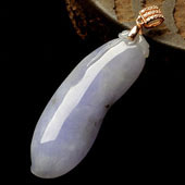 冰种紫罗兰缅甸翡翠A货福瓜挂件