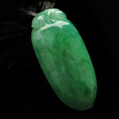 糯冰种飘翠缅甸翡翠A货福瓜挂件