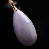 糯冰种紫罗兰缅甸翡翠A货福瓜挂件