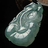 冰种晴水缅甸翡翠A货如意挂件