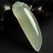 冰种黄翡缅甸翡翠A货福瓜挂件