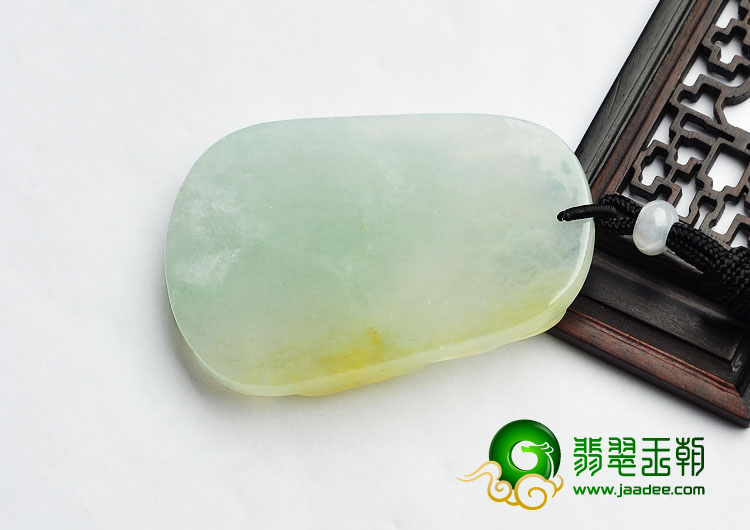 冰种晴水黄翡缅甸翡翠A货观音挂件
