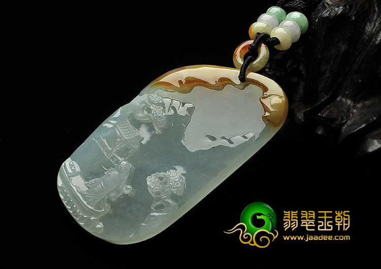 （超值推荐）冰种晴水褐黄翡缅甸翡翠A货汀州一梦挂件