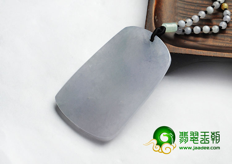 糯冰种淡紫罗兰缅甸翡翠A货指点江山挂件