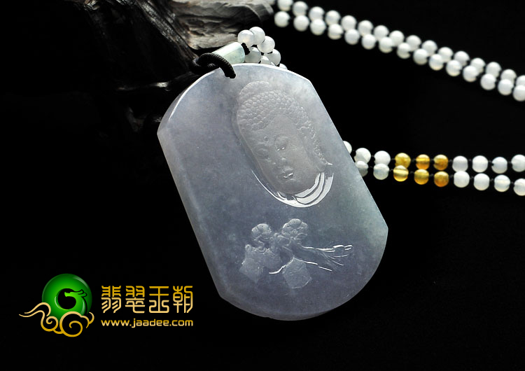 糯冰种紫罗兰缅甸翡翠A货佛佑家园挂件