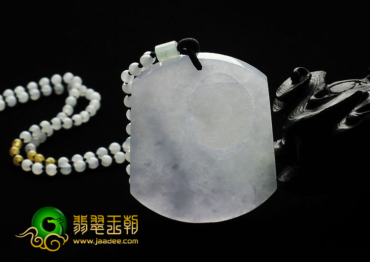 糯冰种紫罗兰缅甸翡翠A货佛佑家园挂件