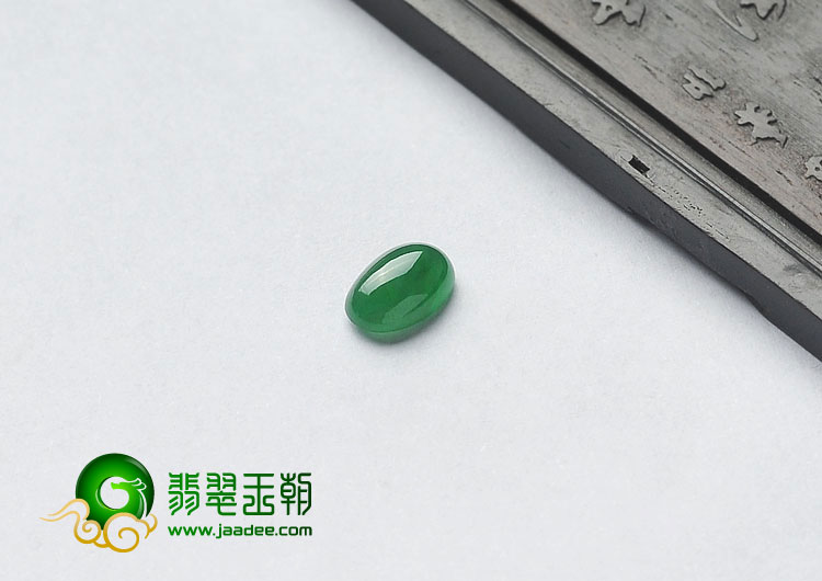 冰种菠菜绿缅甸翡翠A货戒面