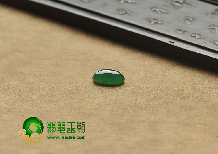冰种菠菜绿缅甸翡翠A货戒面