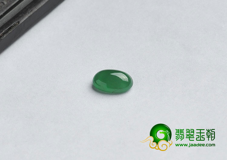 冰种菠菜绿缅甸翡翠A货戒面