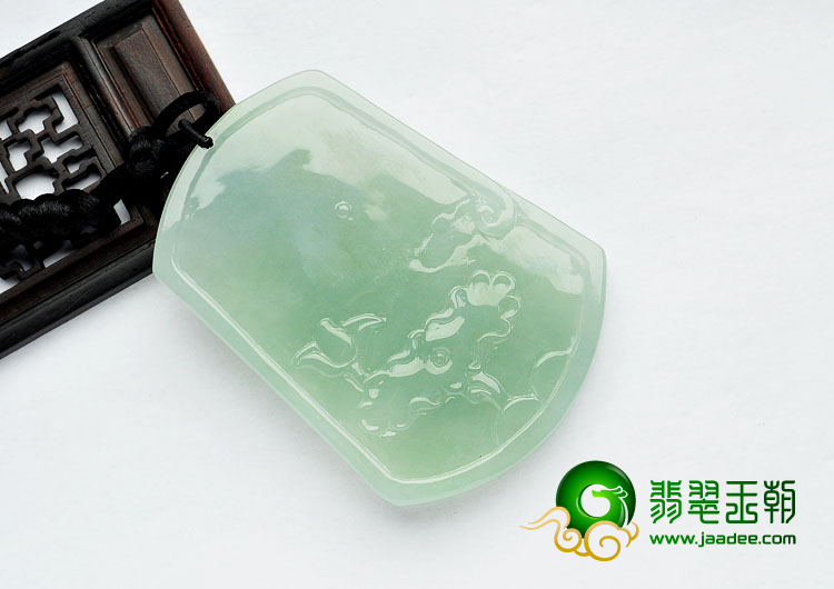 糯冰种晴水缅甸翡翠A货观音挂件